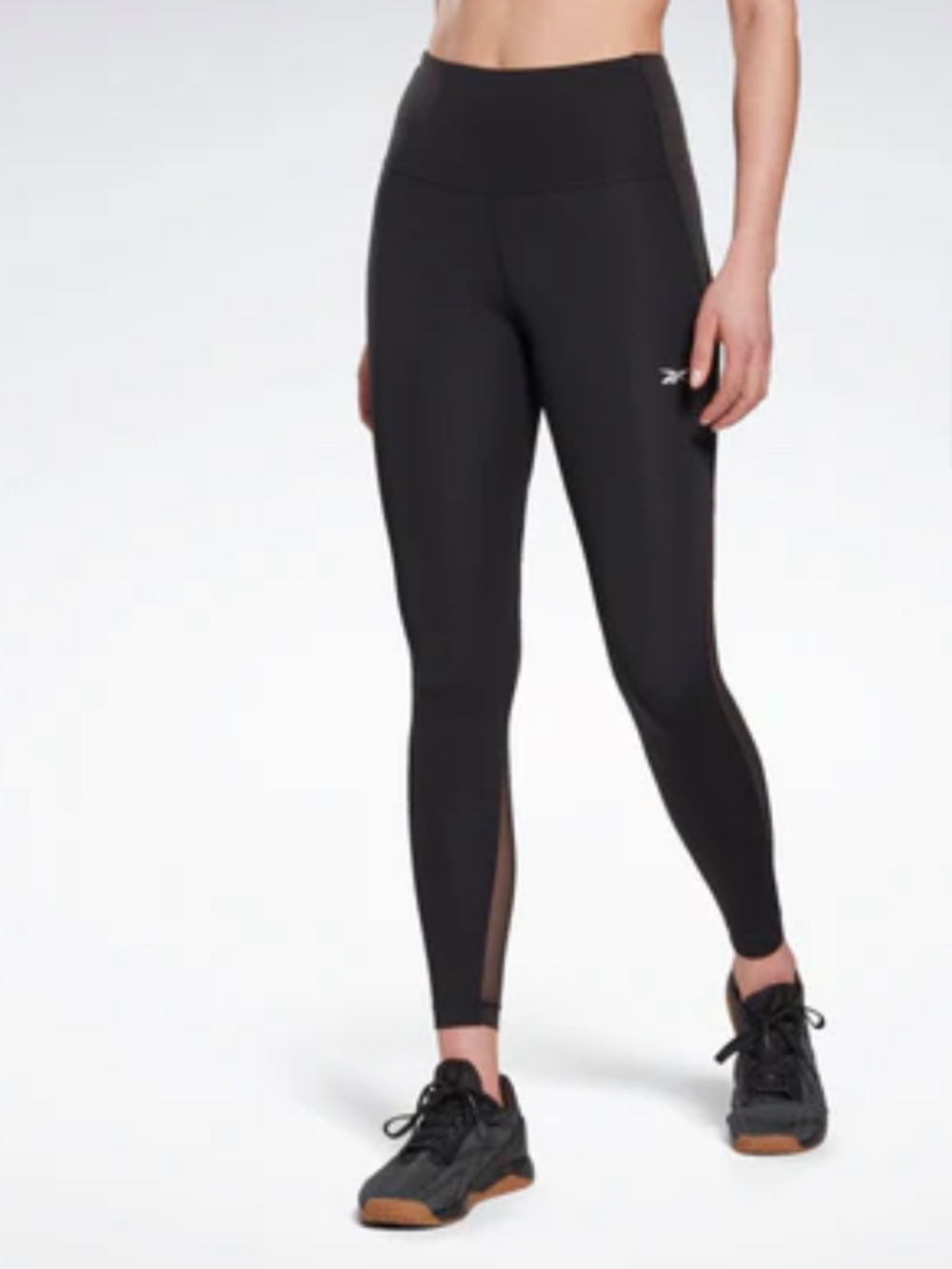 Reebok Lux Perform Fit Tights Leggings Black Size Small